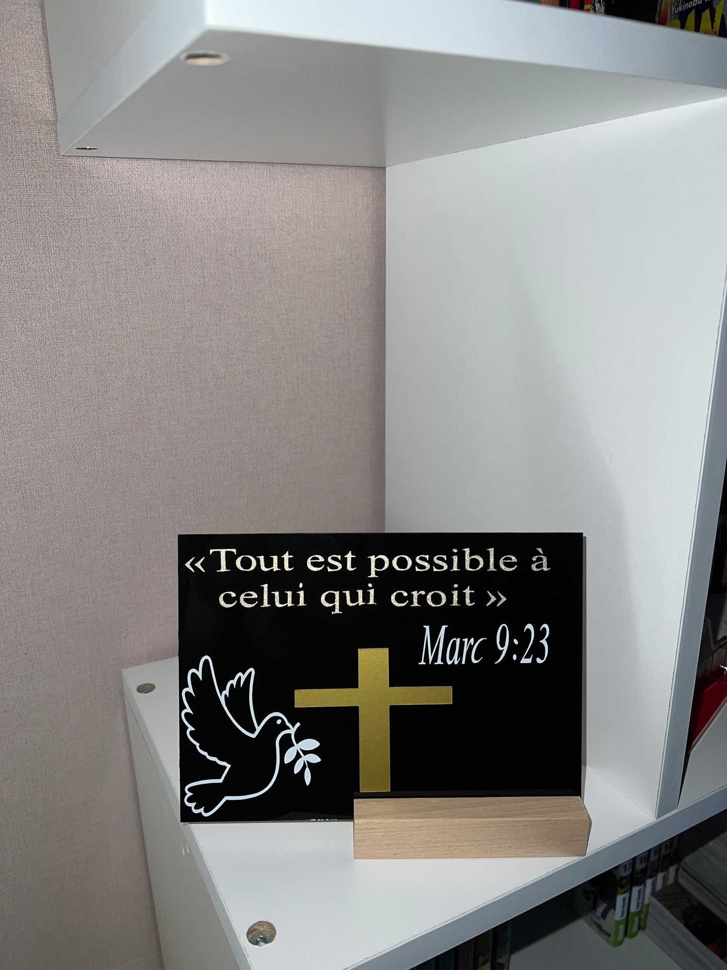 Plexiglass personnalisé verset biblique